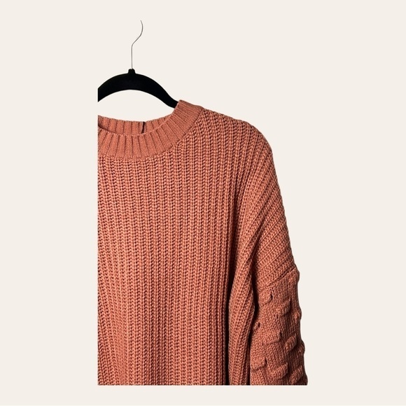 1152. ‎ KAYLA’S ARMOIRE LONG SLEEVE SWEATER SIZE MEDIUM BURNT ORANGE KNITTED - Picture 3 of 11